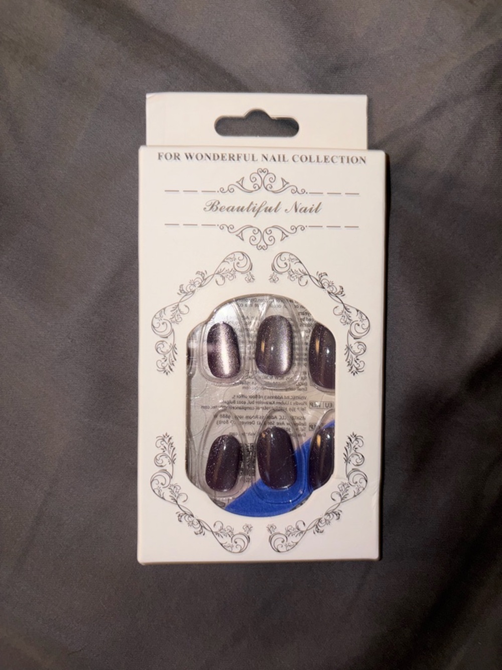 Press-On Nails in Shimmery Deep Purple